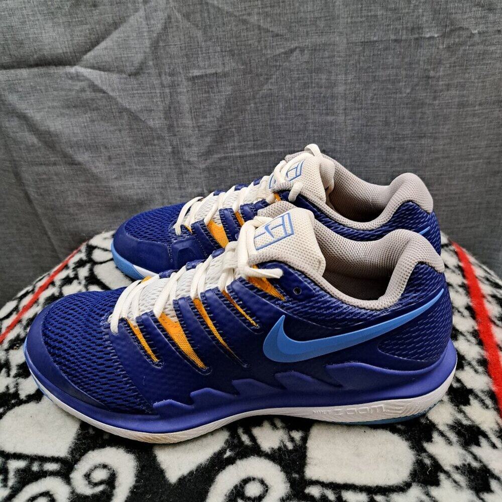 %Men’s Nike AIR ZOOM VAPOR X CPT Sz 10 Tennis Court Shoes Blue White A 29